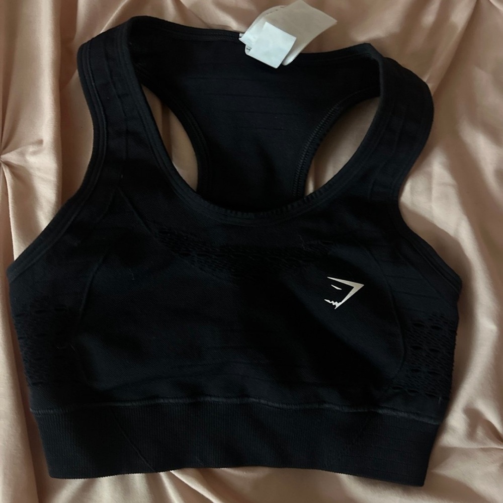Gym shark black sports bra